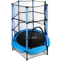 Hobby Hall Trampoline Pour Enfants 3 À 6 Ans - 140 Cm Diamètre, Jardin, Intérieur Ou Extérieur - Hauteur 162 Cm - Filet De Protection
