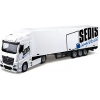 Bburago 1:43 Hauler With Container Forklift 2 Pallets 2 Baskets 18-31471 Truck Argenté