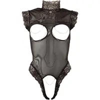 Abierta Fina - Body lingerie ouvert - dentelle transparente - M