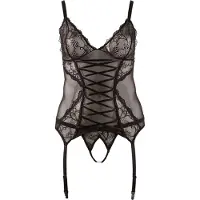 Cottelli collection - Haut femme dentelle à ruban - noir