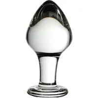 Icicles No. 25 - plug anal en verre conique (transparent)