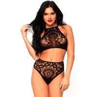 Leg avenue Ensemble Résille - Noir - M/L