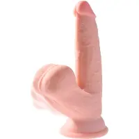 Pipedream King Cock Plus Gode Triple Densité Testicules Oscillantes 21cm - Nude