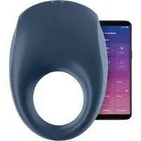 Satisfyer Strong One - Anneau pénien vibrant contrôlé par application, pour hommes (bleu)
