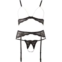 Abierta Fina - ensemble lingerie perles et dentelle