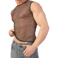 Svenjoyment Underwear - haut résille homme - noir