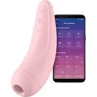 Huismerk Curvy 2+ - Stimulateur clitoridien à ondes d’air contrôlé par application (rose)