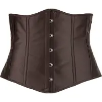 Cottelli Plus Size - corset satin (noir) - 2XL