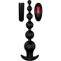 Dream Toys Cheeky Love - plug anal vibrant perles télécommandé rechargeable - noir