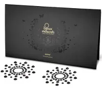 Bijoux indiscrets Brillant - pasties pour tétons strass noirs