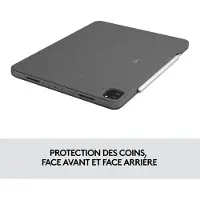Logitech Combo Touch Apple iPad Pro 11 Pouces (2022/2021/2020) Étui Clavier AZERTY Gris