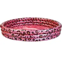 Swim Essentials Piscine pour enfants Swim Essentials rose imprimé panthère 3 anneaux - 150 cm