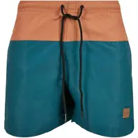 Urban Classics Shorts de bain bleu foncé / marron