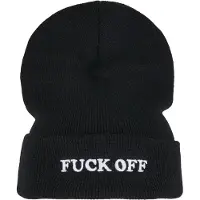 Mister tee Bonnet 'Fuck Off' noir / blanc