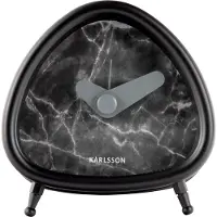Karlsson Réveil avec cadran en marbre, MARBLE, noir
