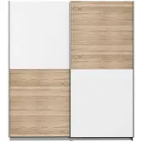 Merkloos FINLANDEK Armoire de chambre ULOS style contemporain décor chene et blanc - L 170,3 cm