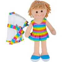 Bigjigs Toys Poupée en tissu Michelle 34 cm