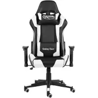 vidaXL Chaise de jeu Pivotante Blanc PVC