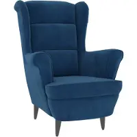 vidaXL fauteuil velours bleu