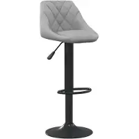 vidaXL Tabouret de bar en velours gris clair