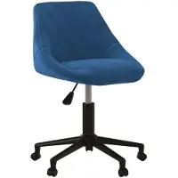 vidaXL Chaise de bureau Pivotante Bleu Velours