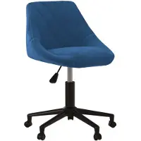 vidaXL Chaise de salle à manger pivotante bleu velours