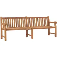 vidaXL Banc de jardin 228 cm en teck massif
