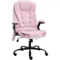 vidaXL Chaise de bureau de massage rose velours