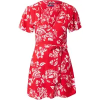 Superdry Vintage Mini Wrap Short Sleeve Dress Rouge M Femme