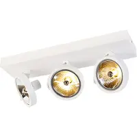 QAZQA Spot design blanc orientable 3 lumières - Go