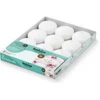 Bolsius Bougie flottante maxi 77/29 blanc 12 pièces