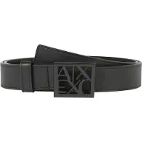 Armani Exchange pour femme. 9411300A87400020 Ceinture noire (85cm), Casuel, Synthétique, Imitation cuir