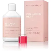 Swedish Supplements Swedish Collagen Repair Liquid - Collagène marin hydrolysé avec acide hyaluronique, vitamines et minéraux, 500 ml