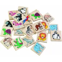 Detoa Le zoo de jeu de paires de Pexeso en bois