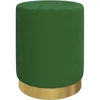 vidaXL Tabouret de rangement rond Vert Velours 31 x 37 cm