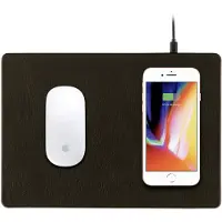 MiniBatt Powerpad - Tapis de souris avec chargeur sans fil - Tapis de souris avec chargeur sans fil - Chargement QI - Noir