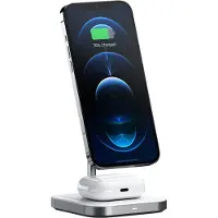 Satechi 2-en-1 Chargeur Sans Fil avec Aimant MagSafe 7,5 W