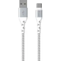 Energizer - Câble de Charge USB-C Tressé - Câble pour Chargeur Long - Haute Résistance - Blanc