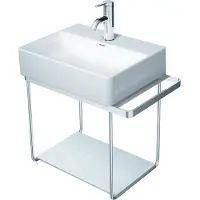 Duravit Console métallique DURASQUARE murale pour lave-mains 073245 chromé (51.60 x 33.30 x 79 cm)