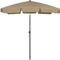 vidaXL Parasol de plage Taupe 180x120 cm