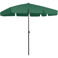 vidaXL Parasol de plage vert 200x125 cm