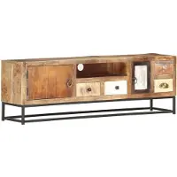 vidaXL Armoire TV 120x30x40 cm Vieux bois massif