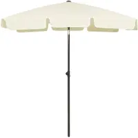 vidaXL Parasol de plage jaune sable 180x120 cm