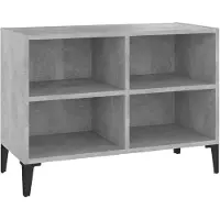 vidaXL Armoire TV avec pieds métalliques gris béton 69,5x30x50 cm