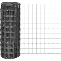 vidaXL Clôture Euro acier 25 x 1 m Gris