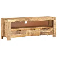 vidaXL Armoire TV 110x30x40 cm Bois de manguier rugueux