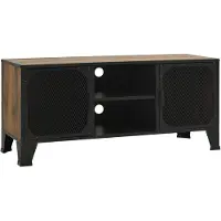 vidaXL Meuble TV Rustic Brown 105x36x47 cm Métal et MDF