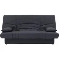 Cstore Banquette clic clac 3 places - Tissu gris anthracite - Slyle contemporain - L 190 x P 92 cm