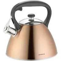 Klausberg Kettle with whistle 3L KB-7209, Bouilloire électrique, Cuivre