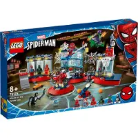 LEGO 76175 Marvel Attaque du repaire de Spider-Man Kit de construction avec figurines Green Goblin et Venom, Jouets de superhéros